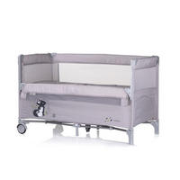 REISEBETT Relax 2 Ebenen violett Vorderseite absenkbar, Seiteneingang, Tasche - Violett, Kunststoff (60/120cm) - Chipolino
