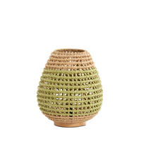 TISCHLAMPE Kalipa Grün Ø32/34,5 cm - Grün, Holz (32/32/34.5cm) - Light & Living