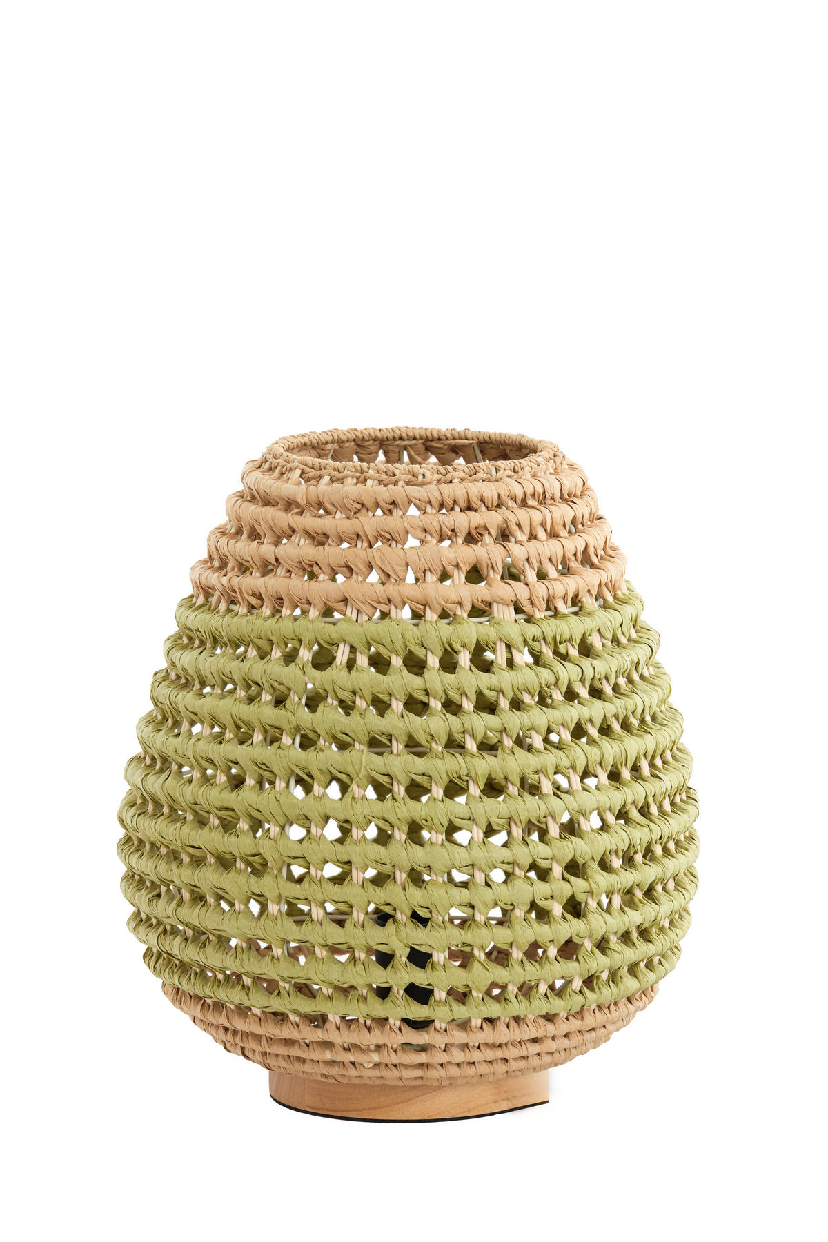 TISCHLAMPE Kalipa Grün Ø32/34,5 cm - Grün, Holz (32/32/34.5cm) - Light & Living