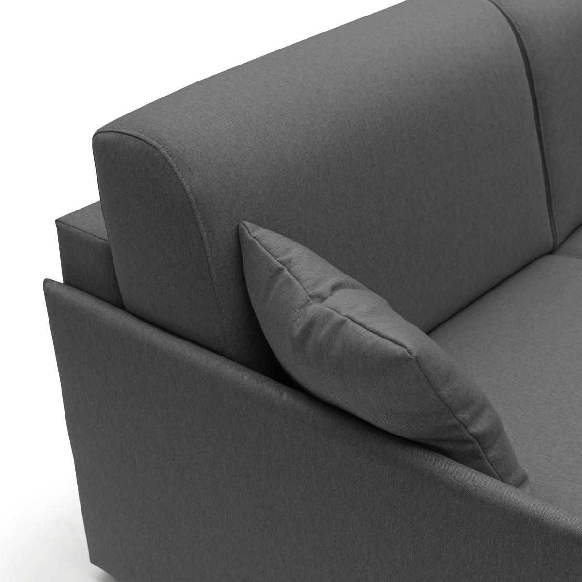 ECKSOFA RECHTS Evans - Anthrazit, Textil (232/96cm) - Divani.store