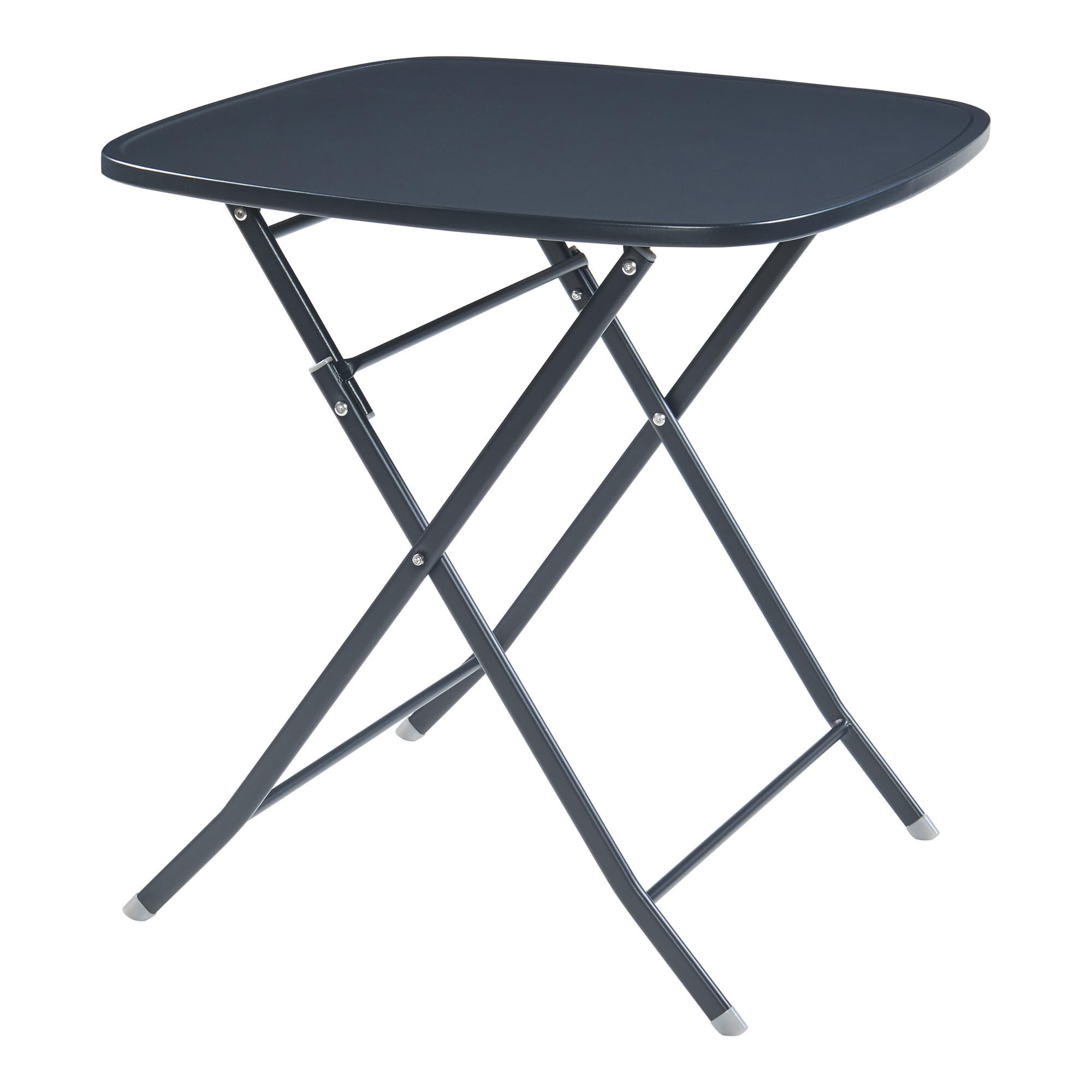 GARTENKLAPPTISCH Sande - Schwarz, Metall (70/70/71cm) - [en.casa]