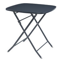 GARTENKLAPPTISCH Sande - Schwarz, Metall (70/70/71cm) - [en.casa]