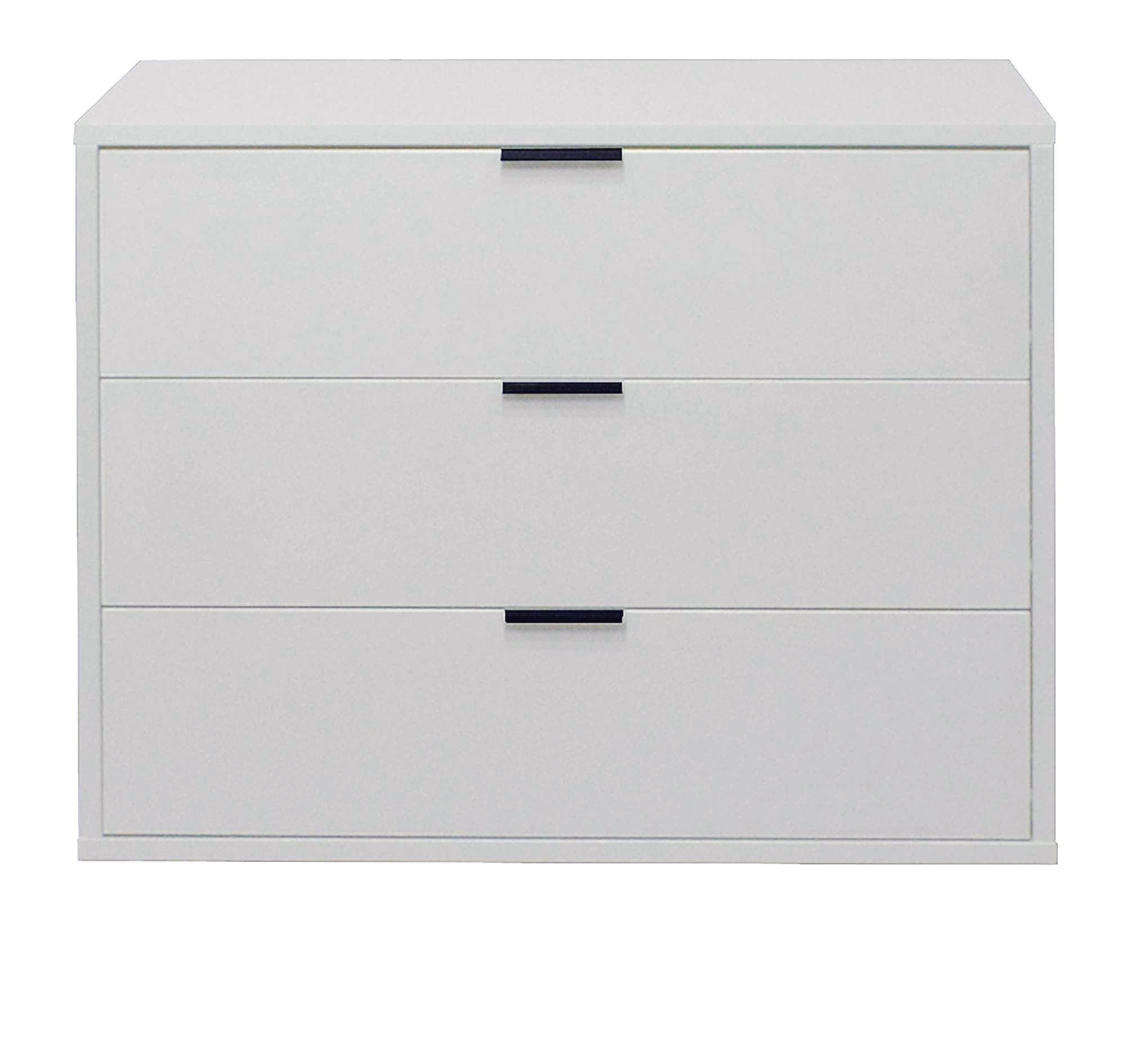 KOMMODE Erna 81x45x67 Kreidegrau matt Lack - Hellgrau, Holzwerkstoff (81/67/45cm) - 58aufmkessel