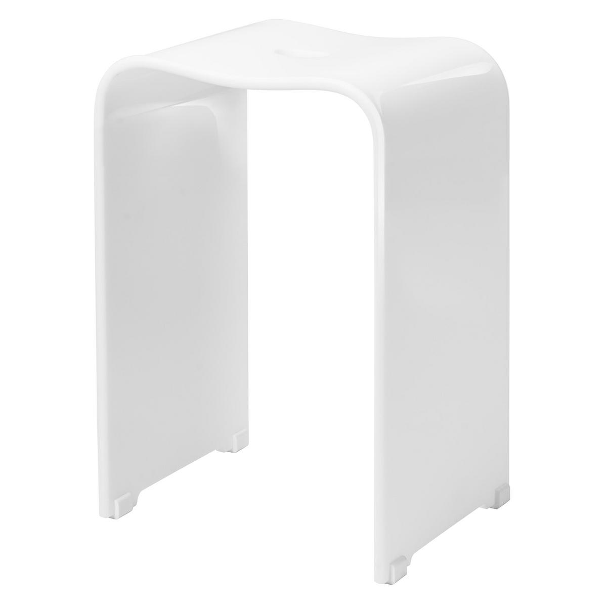 BADHOCKER, weiß, Kunststoff - Weiß Hochglanz, Kunststoff (32/48.5/27cm) - bremermann