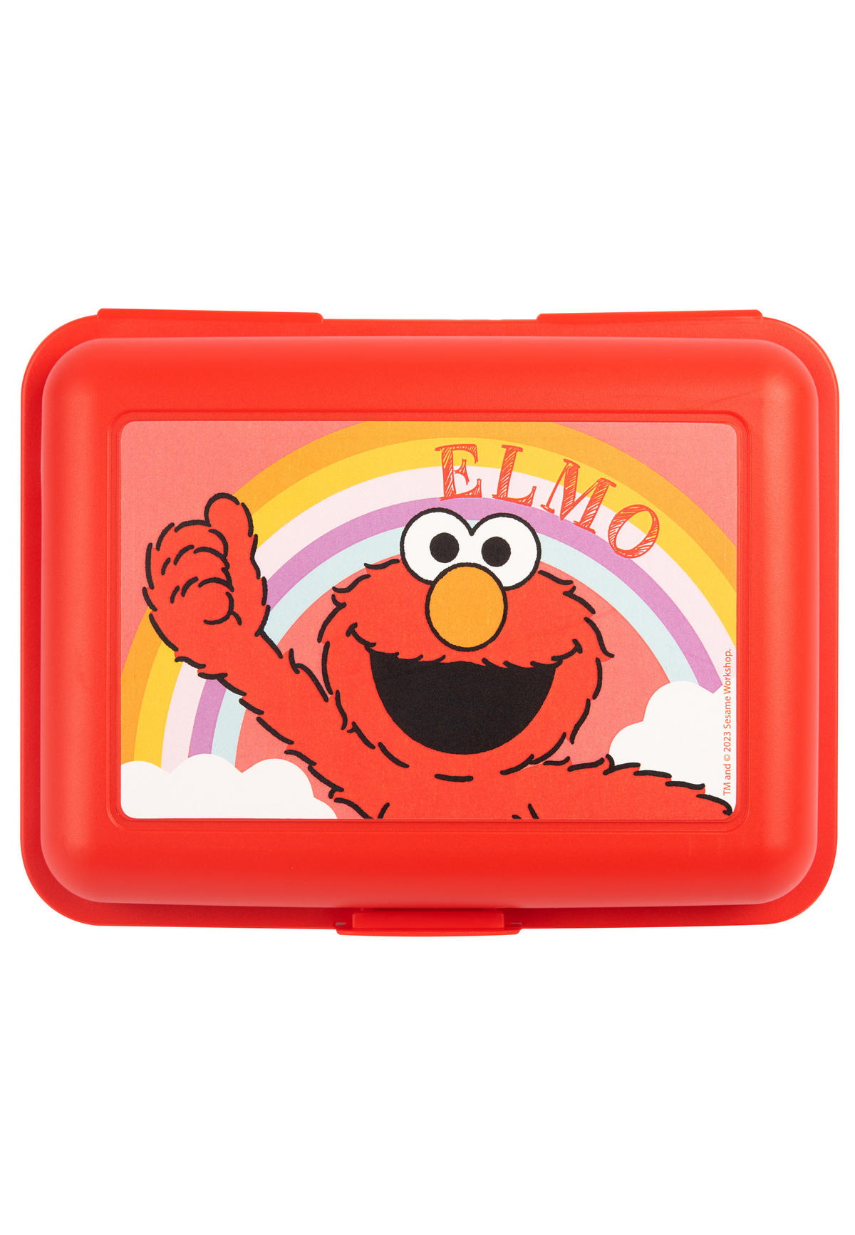 BROTDOSE Sesamstraße Elmo Regenbogen Rot 17,5 x 12,8 x 6,9 cm - Rot, Kunststoff (17.5/6.9/12.8cm) - United Labels