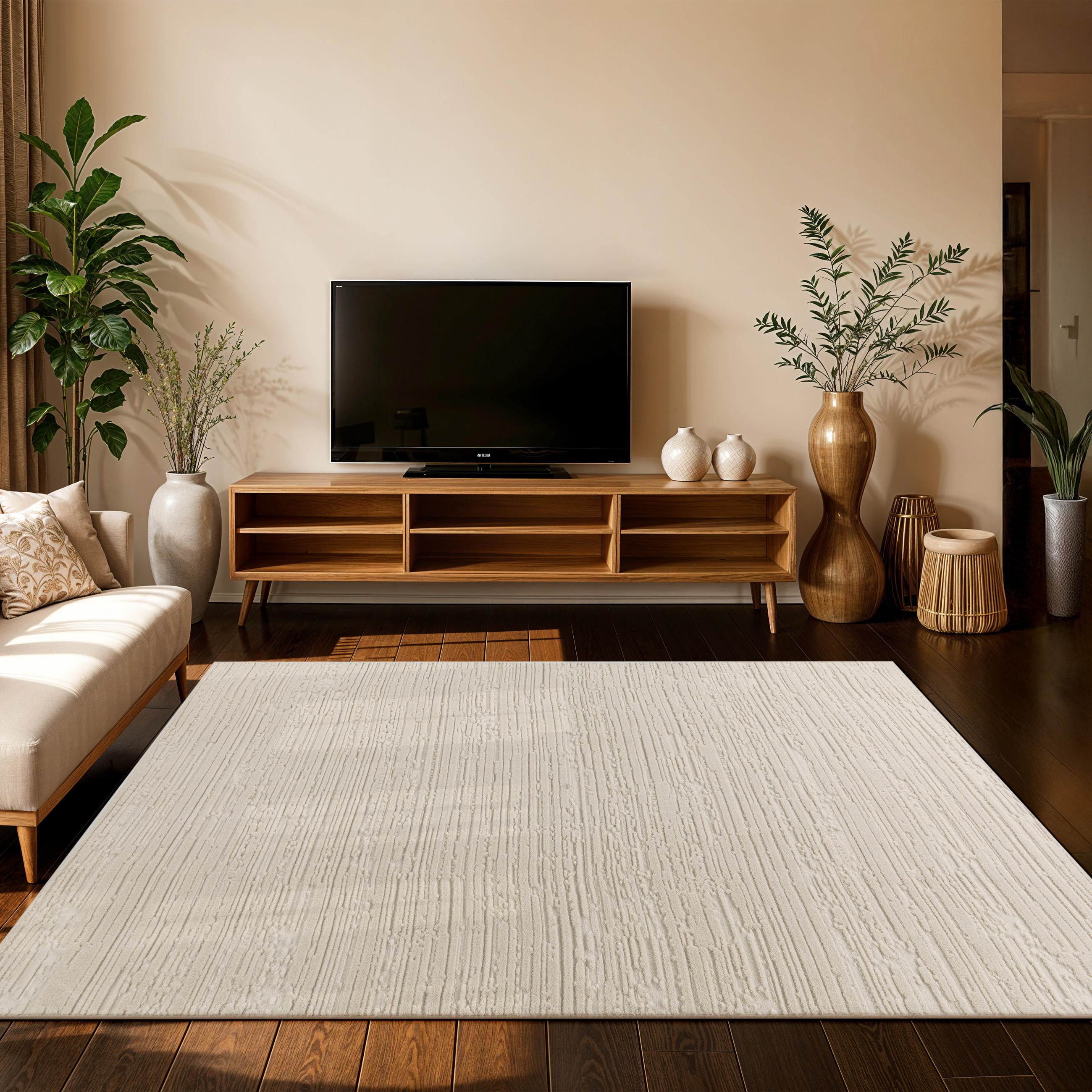HOCHFLORTEPPICH 120/170 cm Osaka 424 - Champagner, Textil (120/170cm) - Paco Home