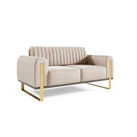 SOFA Valerie 2-sitzer - Beige, Holzwerkstoff/Textil (164/79/90cm) - Fun Möbel