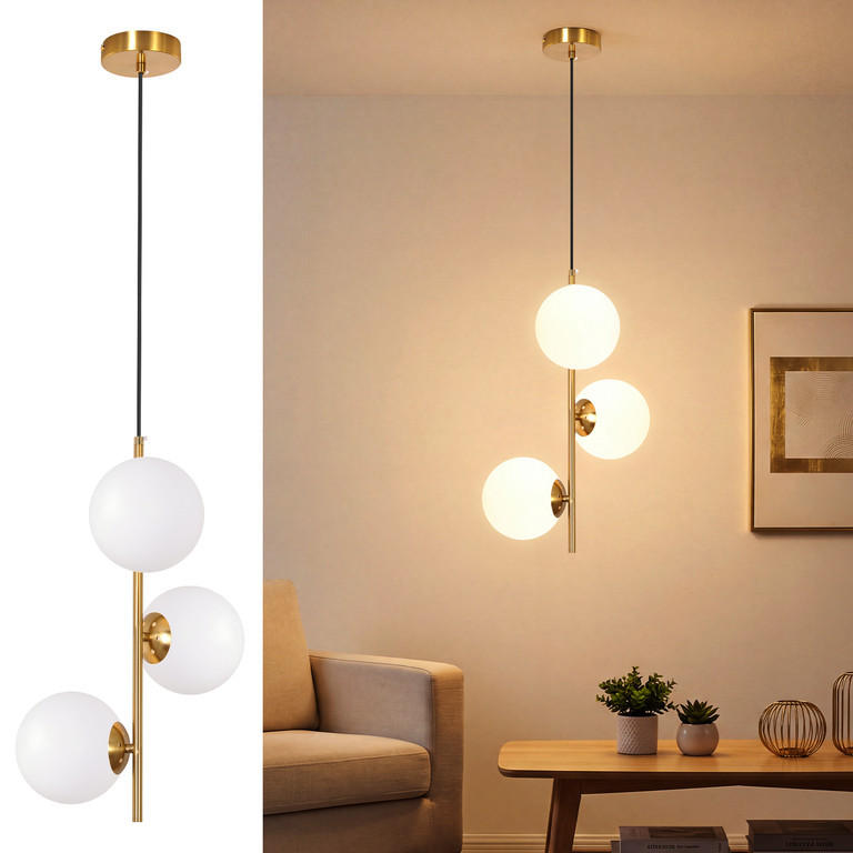 PENDELLEUCHTE Flynt II 34.5x34.5x150cm - Goldfarben, Metall (34.5/34.5/150cm) - Nettlife