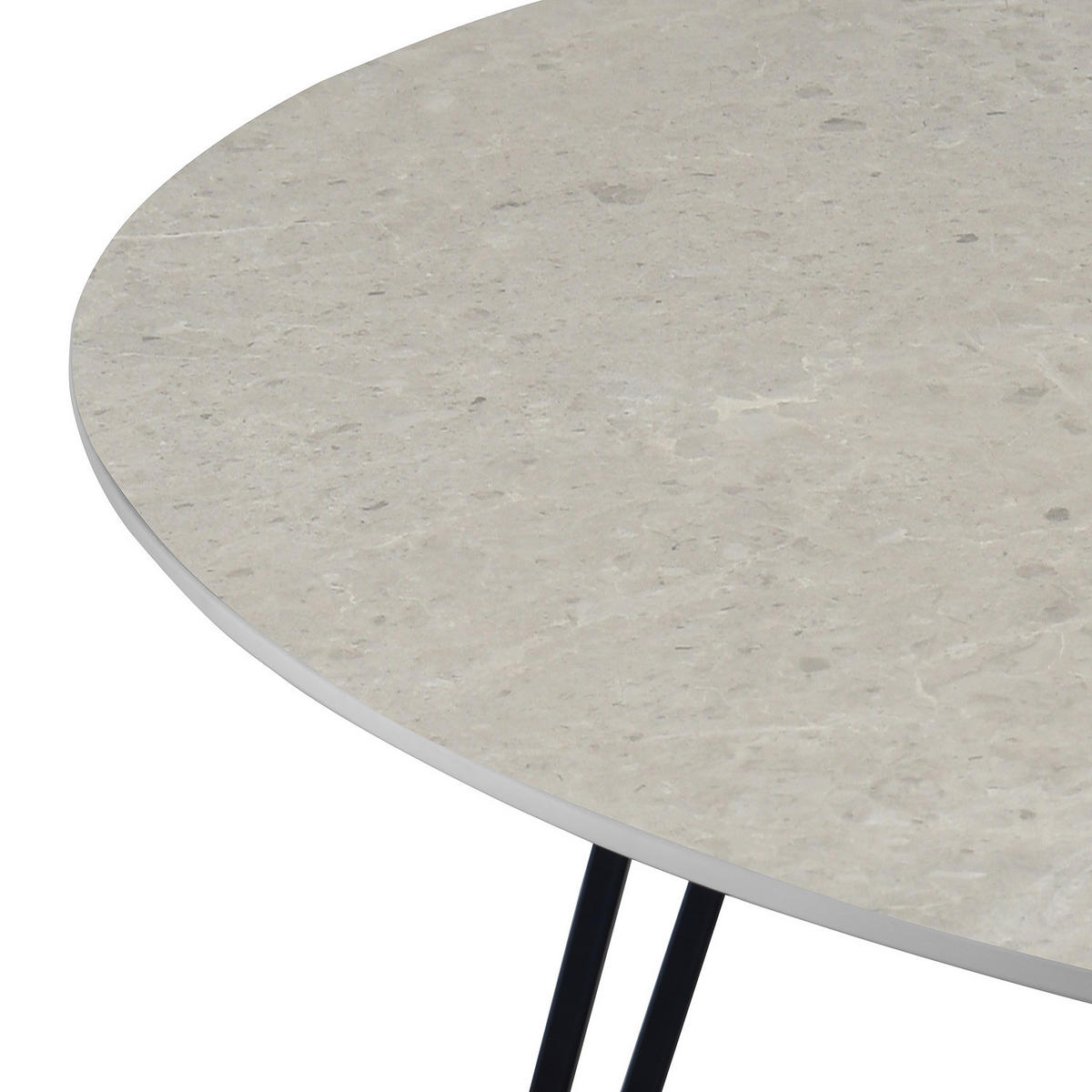 ESSTISCH - rund - Grau, Holzwerkstoff/Metall (120/120/75cm) - home24