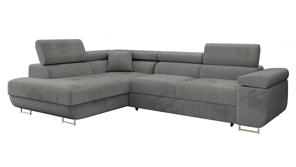 ECKSOFA Torezio, Seite: Links - Dunkelgrau, Holz/Textil (274/203cm) - MIRJAN24
