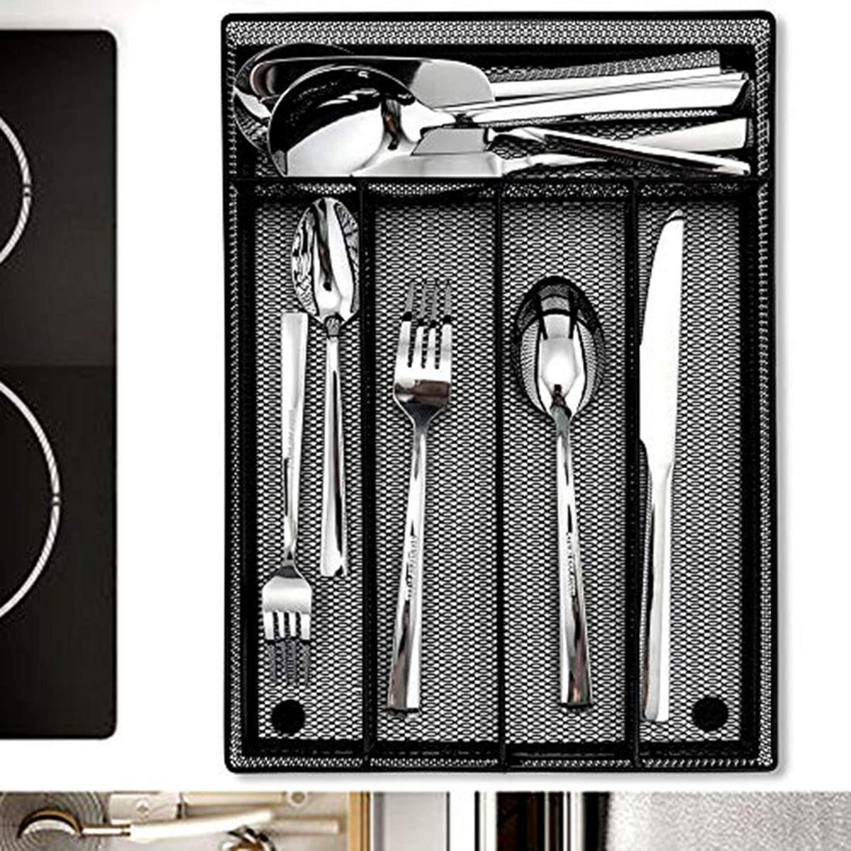 BESTECKSET 30-teilig für 6 Personen Edelstahl Hochglanzpoliert Spülmaschinenfest - Silberfarben, Metall