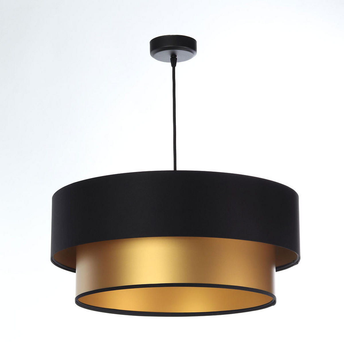 HÄNGELEUCHTE Gold 50/20 cm - Goldfarben/Schwarz, Kunststoff (50/1/20cm) - ONZENO