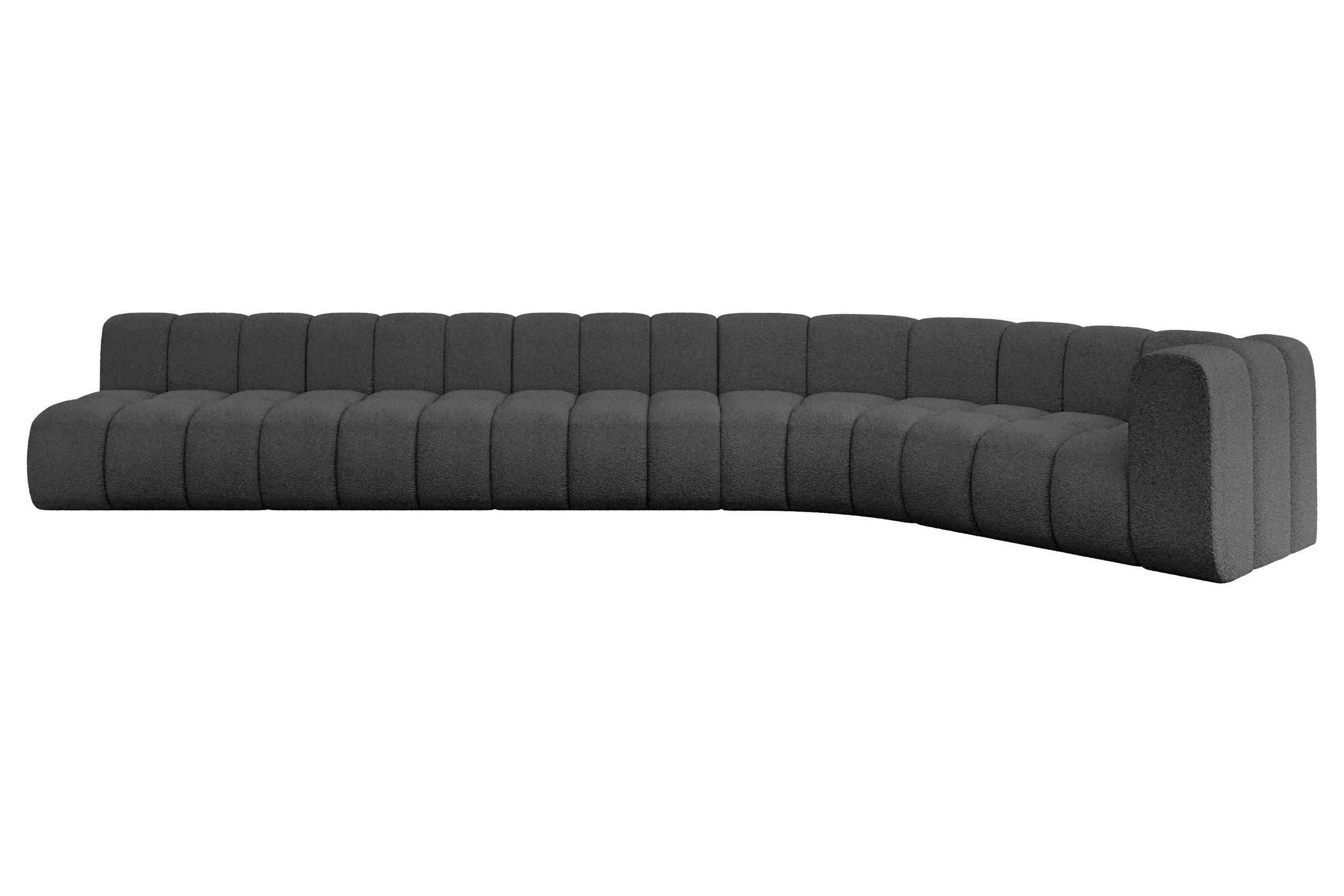 ECKSOFA modulares Sofa Karex-L3 - 490x194x70 cm Grau - Grau, Holzwerkstoff/Textil (490/194cm) - ALTDECOR