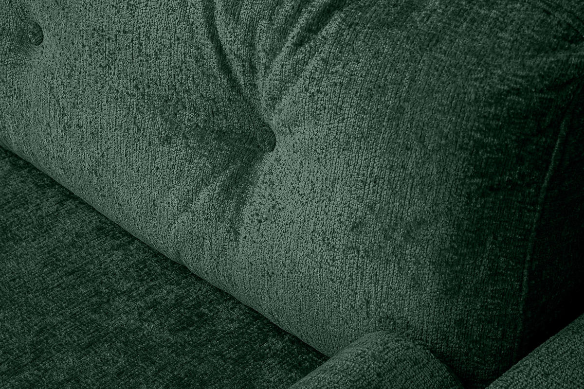 3-SITZER-SCHLAFSOFA ERISO mit weiche Sitzfläche und hohe Rückenlehne, Chenille-Stoff, grun - Braun/Grün, Textil (220/80/100cm) - KONSIMO®