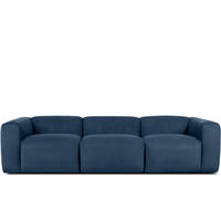 3-SITZER-MODULSOFA BUFFO mit extrem weicher und bequemer Sitzfläche, Kordstoff, marineblau - Blau/Grün, Textil (290/73/96cm) - KONSIMO®