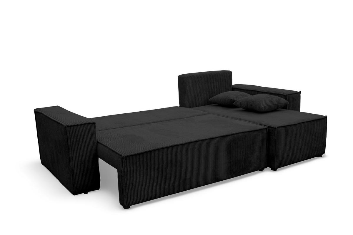 ECKSOFA TAVO L mit Stauraum, Graphitfarben - Graphitfarben, Textil (244/145cm) - KS Home Concept