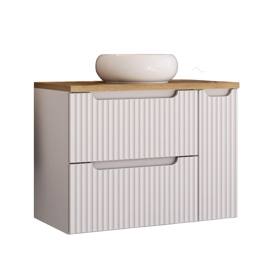 WASCHTISCH Newport-56 - Weiß, Holzwerkstoff (80/72/40cm) - Lomado