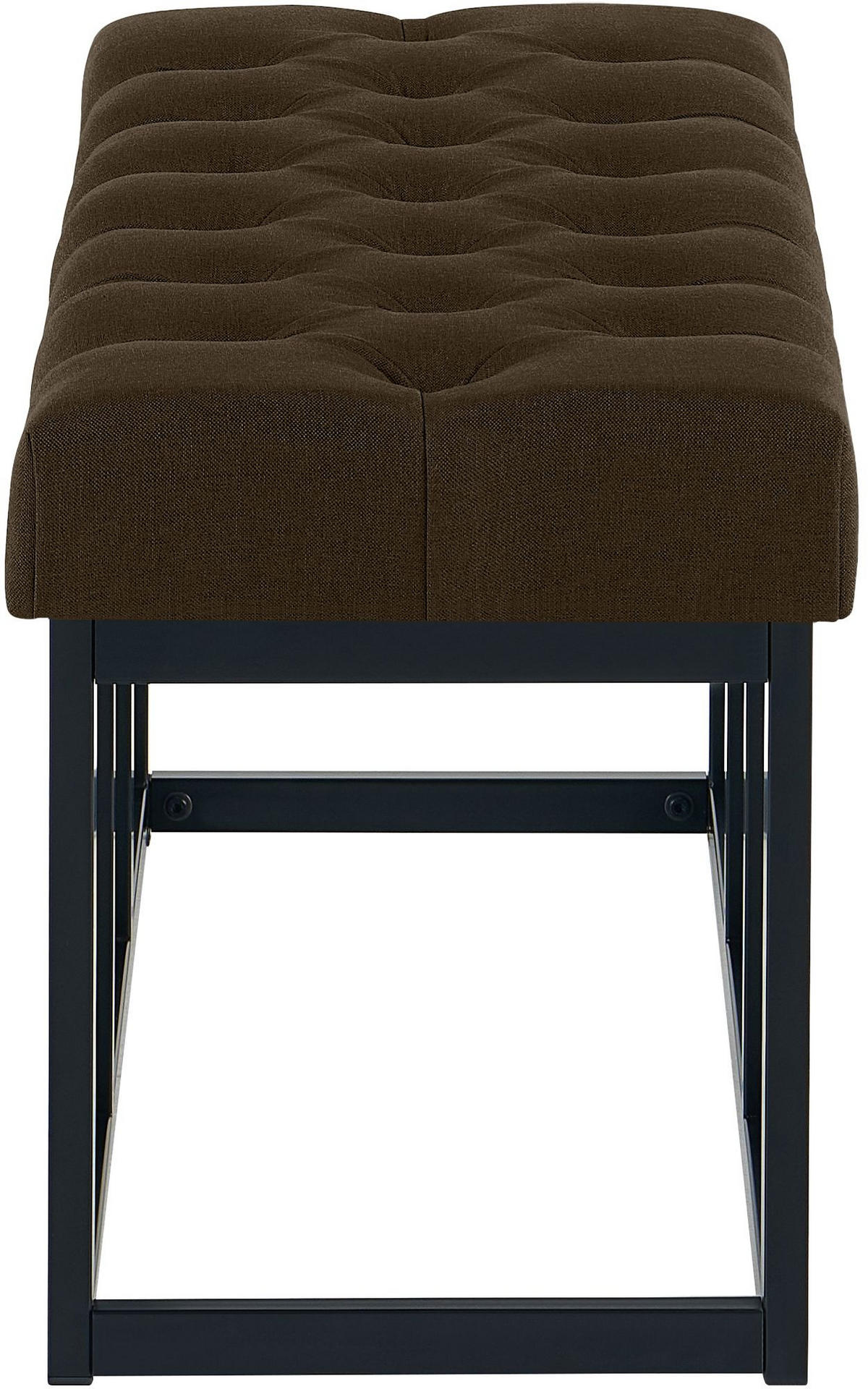 SITZBANK 100/38 cm Stoff Braun - Schwarz/Braun, Textil/Metall (100/46/38cm) - CLP