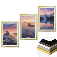 WANDBILDER 3er Set - 40x60 cm Goldrahmen - Berglandschaft, See, Westen - Goldfarben, Kunststoff (40/60cm) - ArtPrintCave