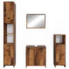 BADMÖBEL-SET Kiko Eiche rustikal 4 Teile - Wildeiche, Holzwerkstoff (58/60/33cm) - Vicco