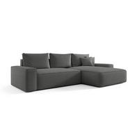 ECKSOFA Walken Mit Schlaffunktion - Dunkelgrau, Holzwerkstoff/Textil (280/185cm) - Fun Möbel