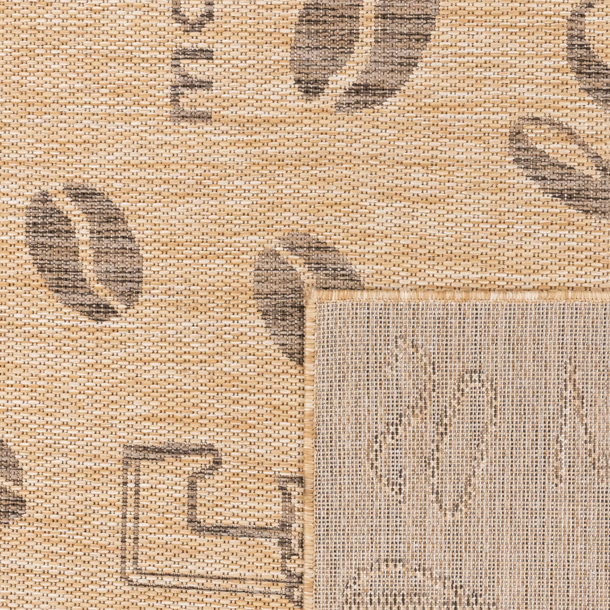 TEPPICH Kurzflor Schriftzug Wohnzimmer schmutzabweisend Beige Läufer 80x150 - Beige, Textil (80/150cm) - KADIMA DESIGN