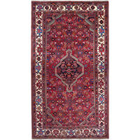 TEPPICH Assadabad Rot 245/136 cm Schurwolle - Rot, Textil (136/245cm) - Looma