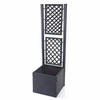 POLY-RATTAN RANKGITTER Anthrazit - Anthrazit, Kunststoff (43/142/43cm) - MCW