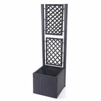 POLY-RATTAN RANKGITTER Anthrazit - Anthrazit, Kunststoff (43/142/43cm) - MCW