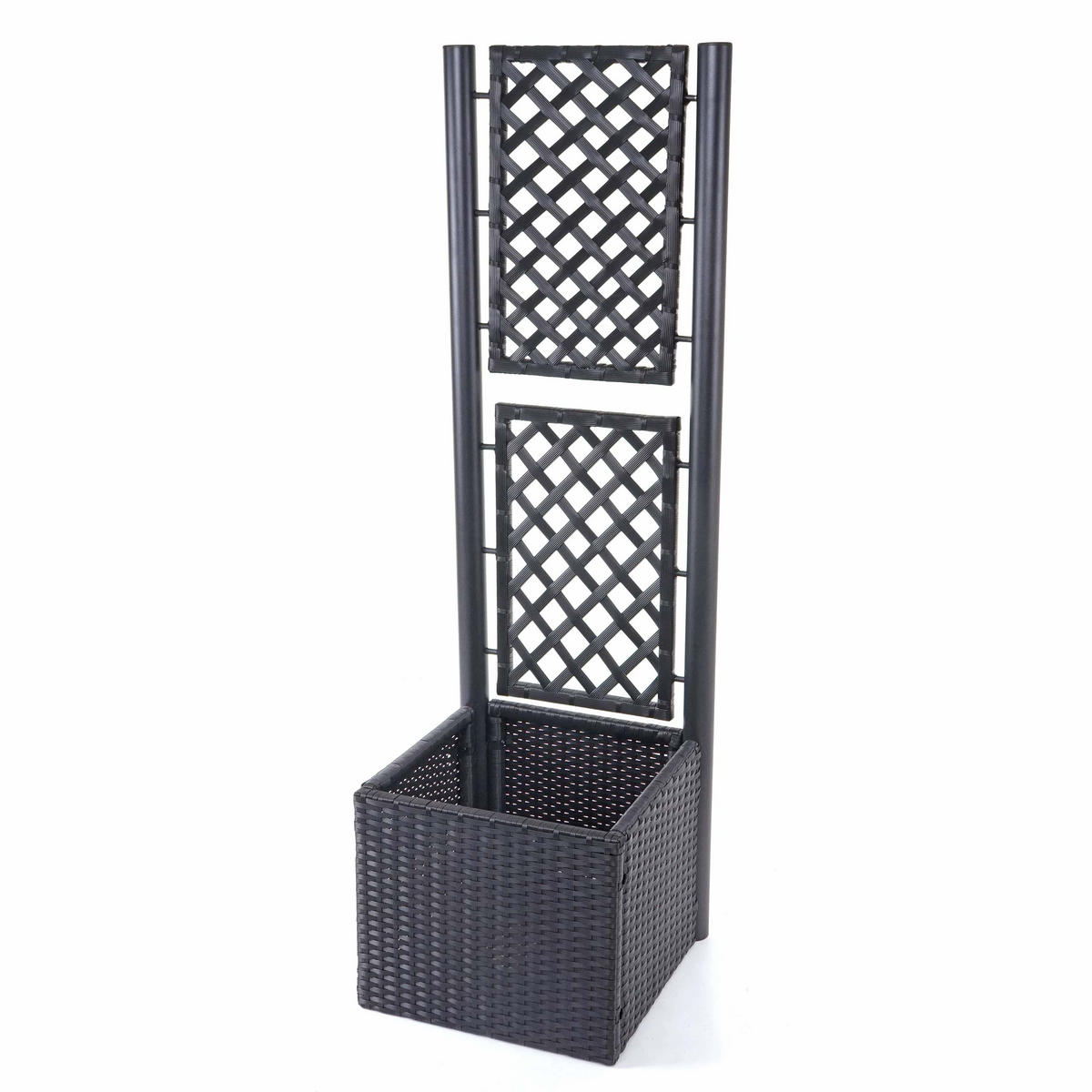 POLY-RATTAN RANKGITTER Anthrazit - Anthrazit, Kunststoff (43/142/43cm) - MCW