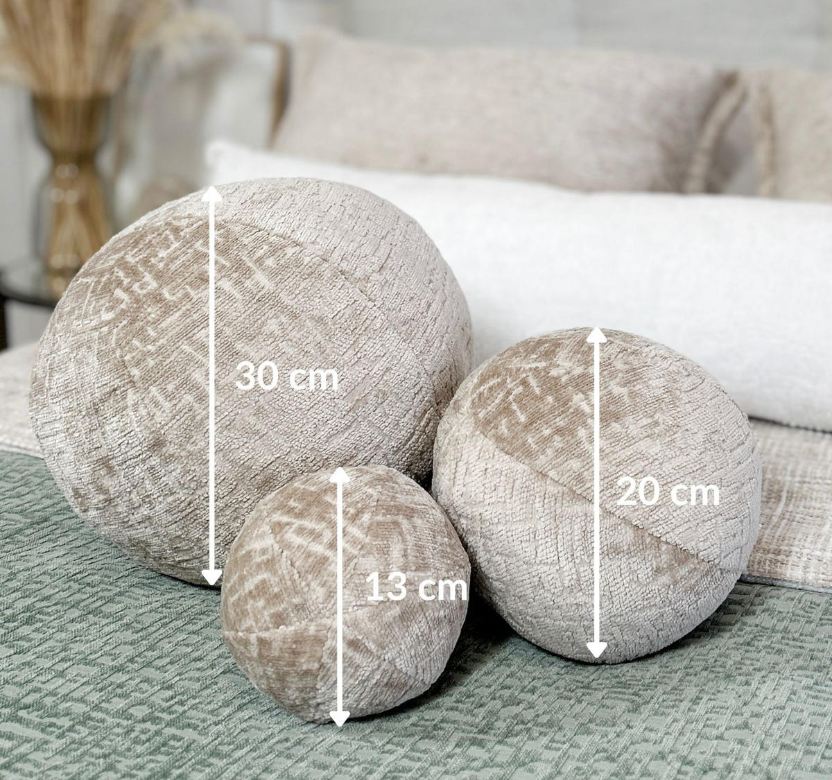 ZIERKISSSEN Happy Pill Beige 13 cm - Beige, Textil (13/13cm) - Maison de Reve