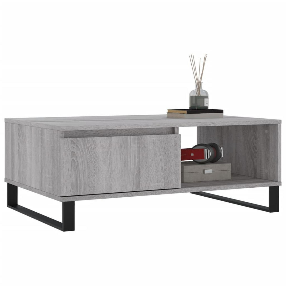 COUCHTISCH Grau Sonoma 90x60x35 cm Holzwerkstoff - Grau, Holzwerkstoff (60/90/35cm) - furnicato