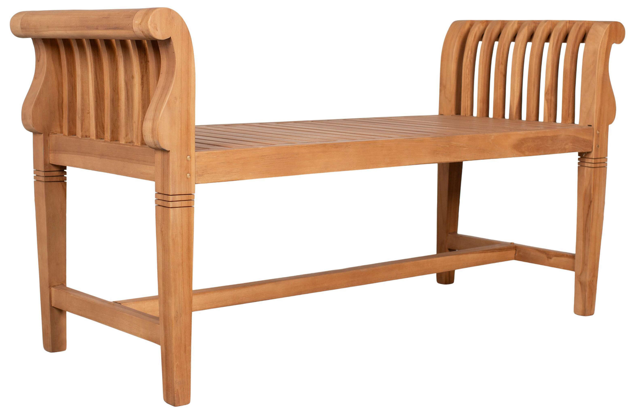 GARTENBANK Wigan - Naturfarben/Teakfarben, Holz (130/70/51cm) - Mr. Deko