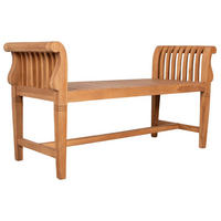 GARTENBANK Wigan - Naturfarben/Teakfarben, Holz (130/70/51cm) - Mr. Deko