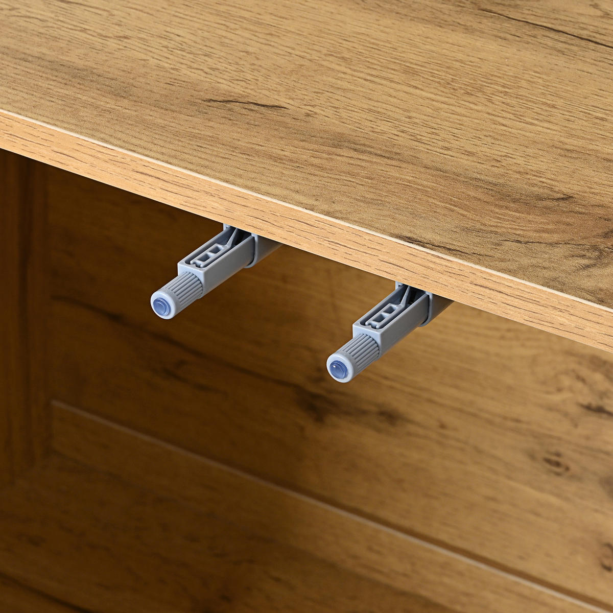 SIDEBOARD 120 cm přírodní dřevo a černá se 4 zásuvkami a 2 dvířky v moderním stylu - přírodní, kompozitní dřevo (120/90.5/35.5cm) - Urban Meuble