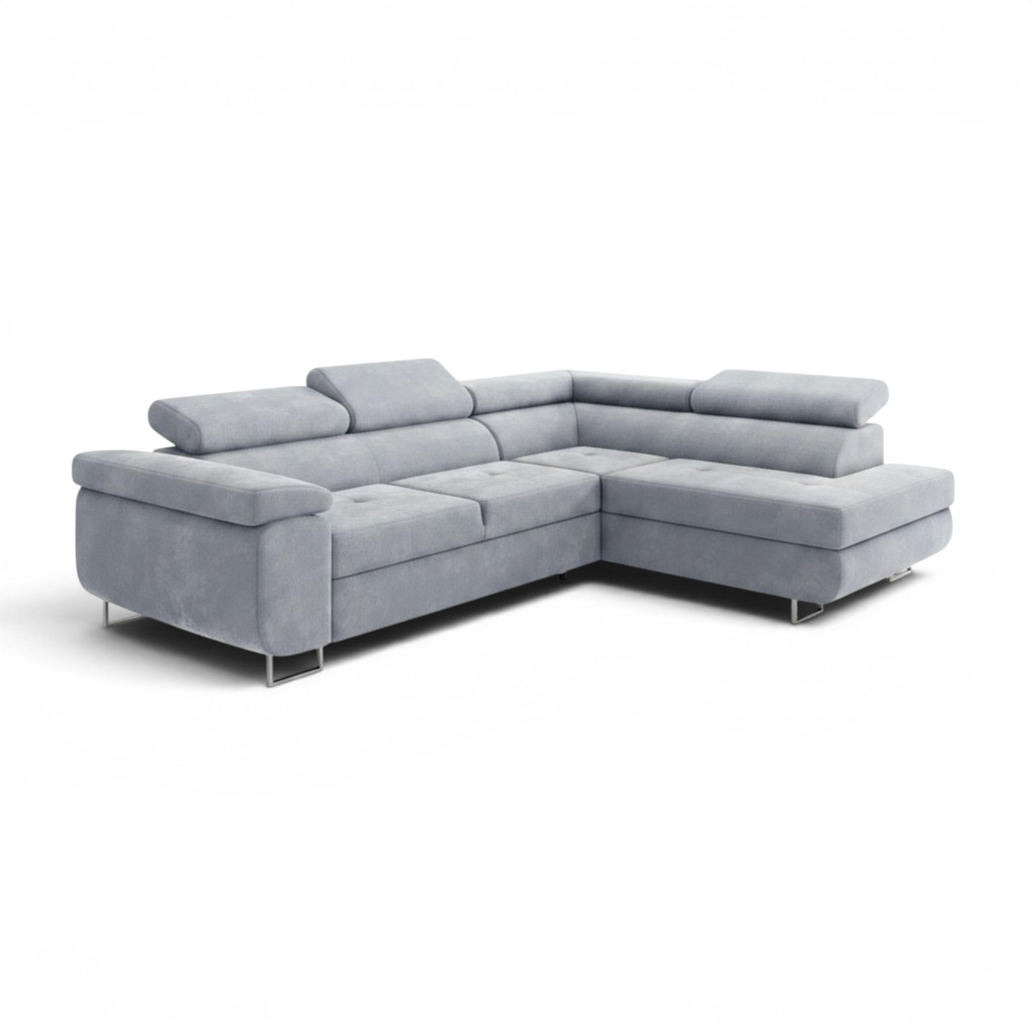 ECKSOFA Jade Mit Schlaffunktion - Hellgrau, Holzwerkstoff/Textil (275/202cm) - Fun Möbel