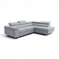 ECKSOFA Jade Mit Schlaffunktion - Hellgrau, Holzwerkstoff/Textil (275/202cm) - Fun Möbel