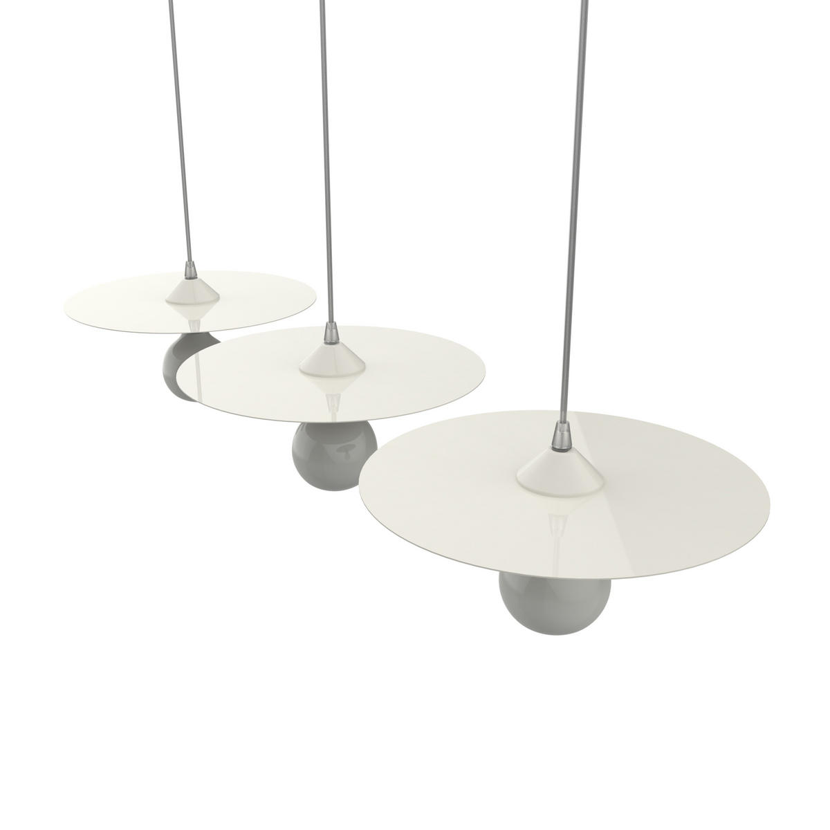 HÄNGELEUCHTE - Weiß Hochglanz, Metall (30/30/7cm) - Lumicom