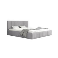 POLSTERBETT Detroit Komplettset - Silberfarben, Holzwerkstoff/Textil (120/200cm) - Fun Möbel