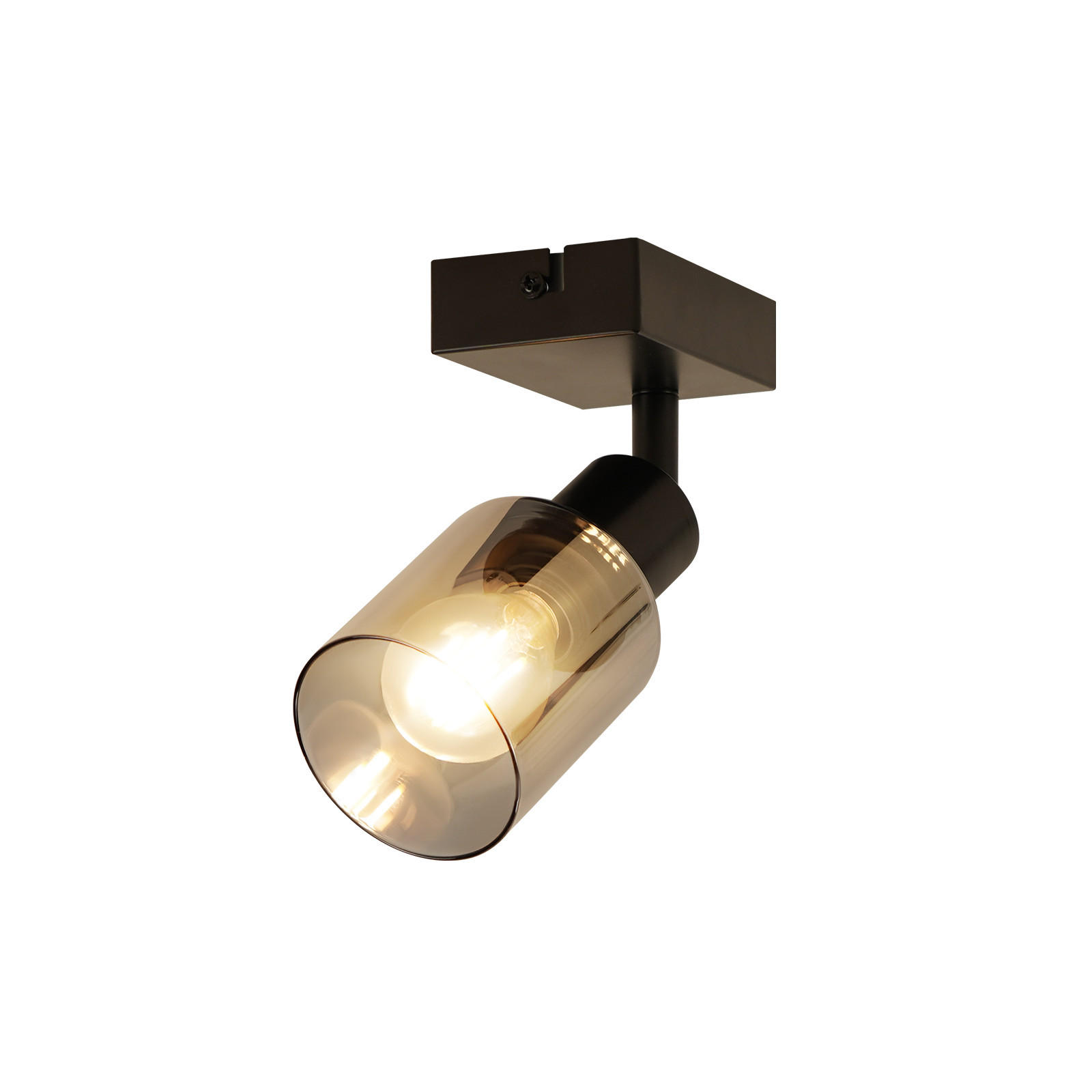 DECKENSTRAHLER Lumelle 19/10.5/13 cm - Schwarz, Metall (13/19/10.5cm) - ZMH