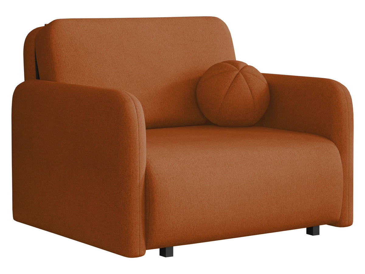 SCHLAFSOFA Viva Sun I - Schwarz/Orange, Holz/Textil (100/85/103cm) - MIRJAN24