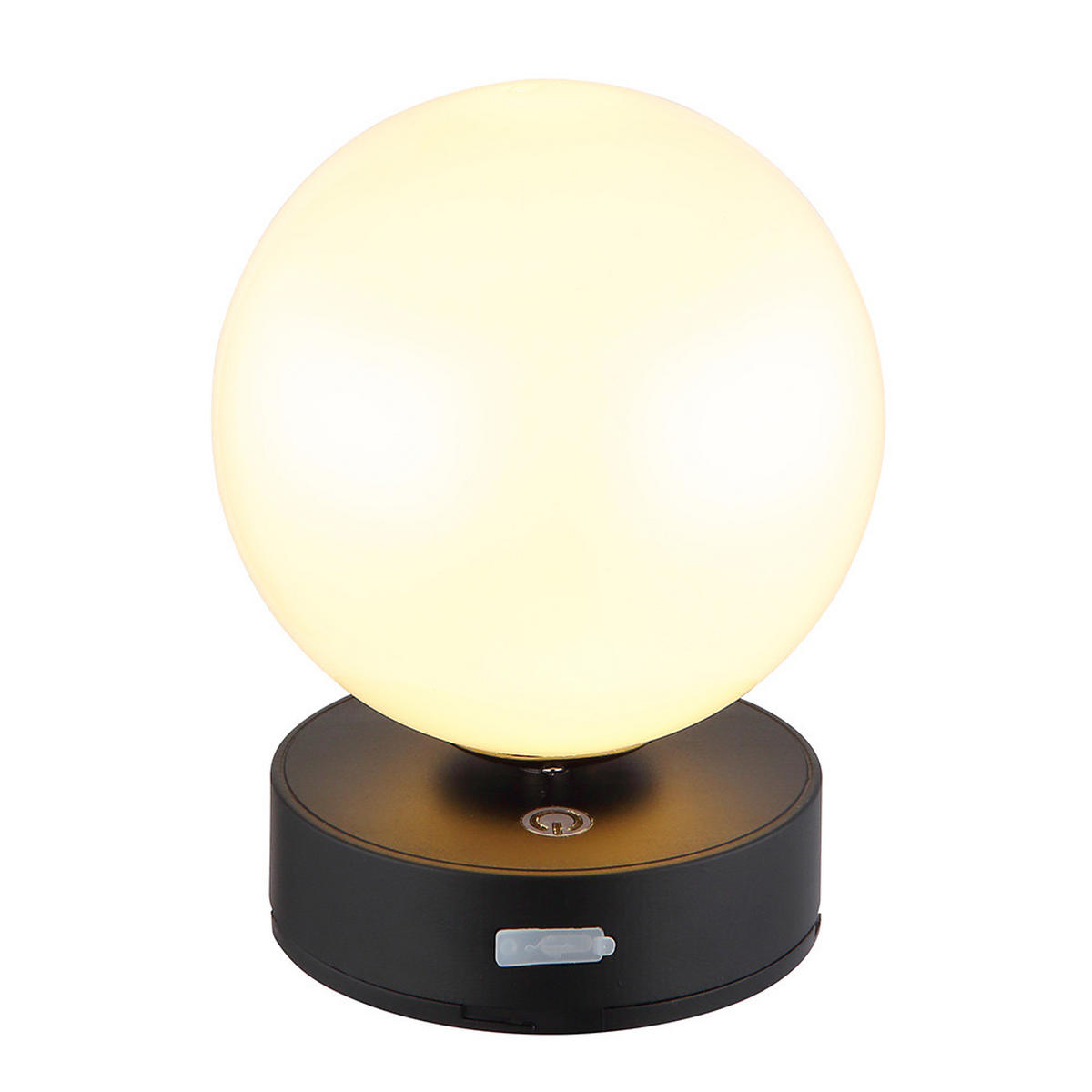 LED TISCHLEUCHTE Edelstahl Schwarz - Schwarz, Metall (12/12/28cm) - Globo Lighting