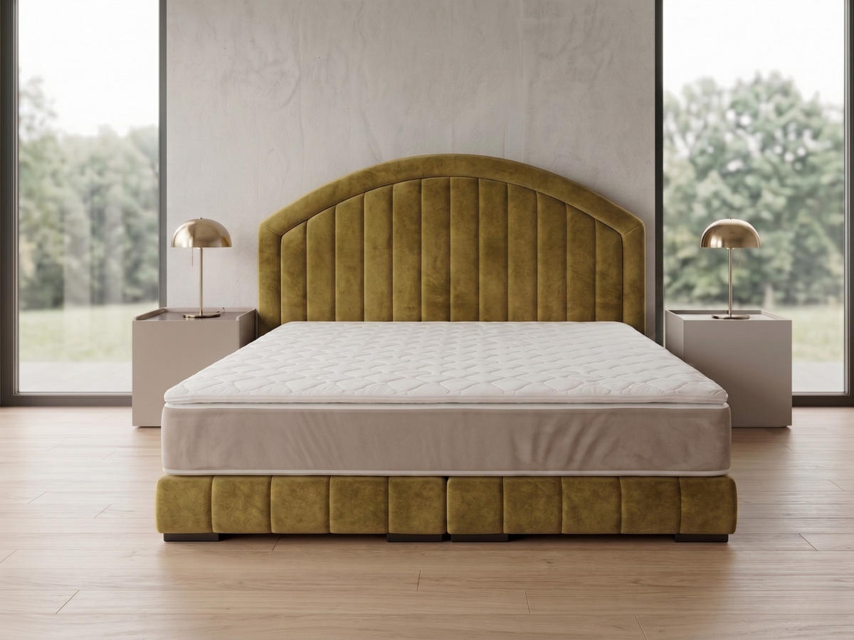POLSTERBETT LEON2 120x 200 cm Farbe: Gelb - Gelb, Textil (120/200cm) - A&J MöbelLand