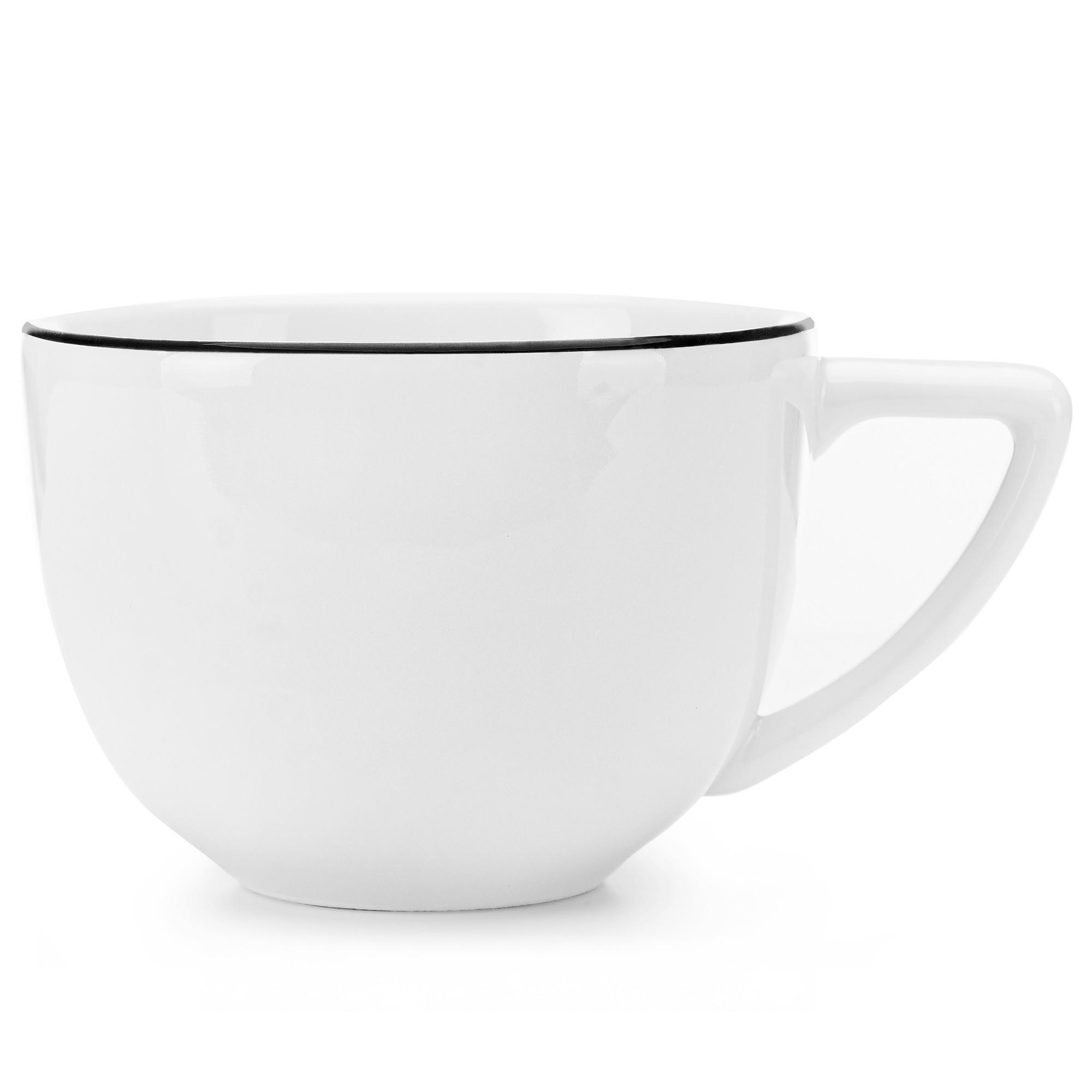 KAFFEETASSENSET CARLINA 12-tlg - Weiß, Keramik (14/2/14cm) - KONSIMO®