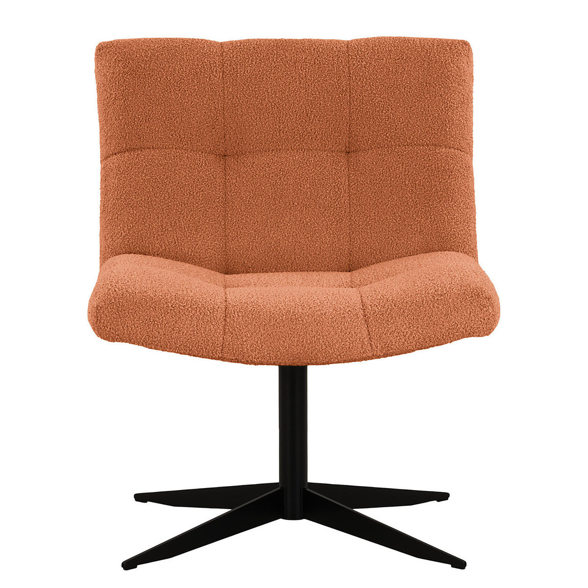 SESSEL - Schwarz/Kupferfarben, Textil/Metall (67/82/74cm) - home24