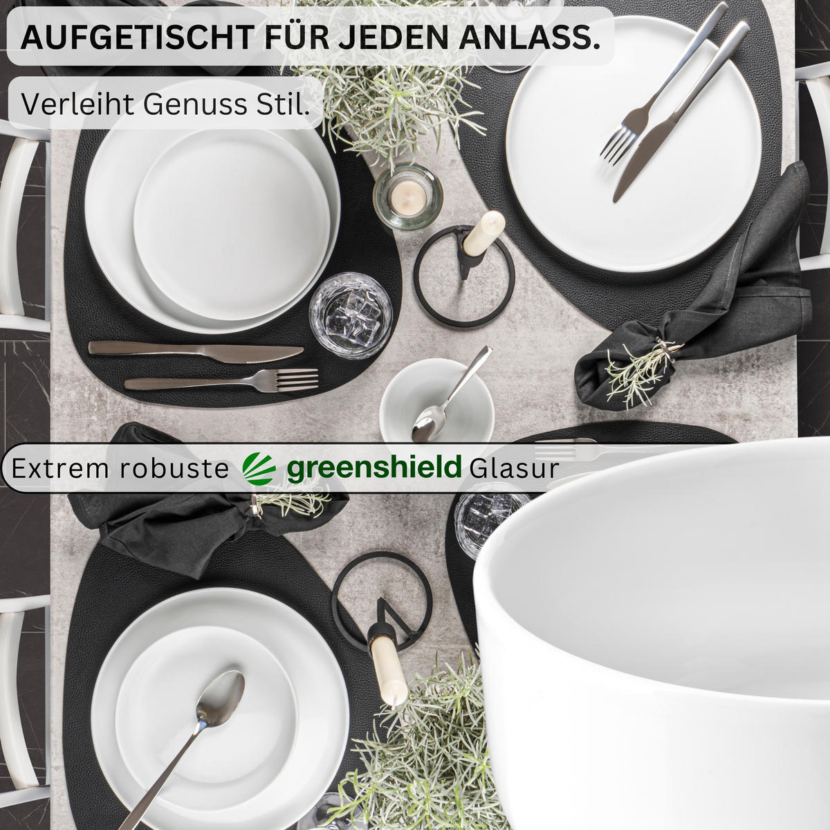 MÜSLISCHALEN MARLO - 6 teilig aus Porzellan - Weiß, Keramik (14cm) - Sänger