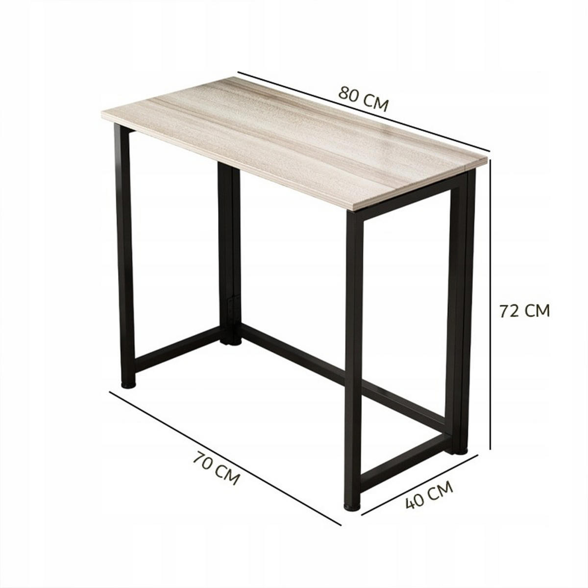 SCHREIBTISCH, hellbraun 80/40/72 cm - Braun, Holzwerkstoff (40/80/72cm)