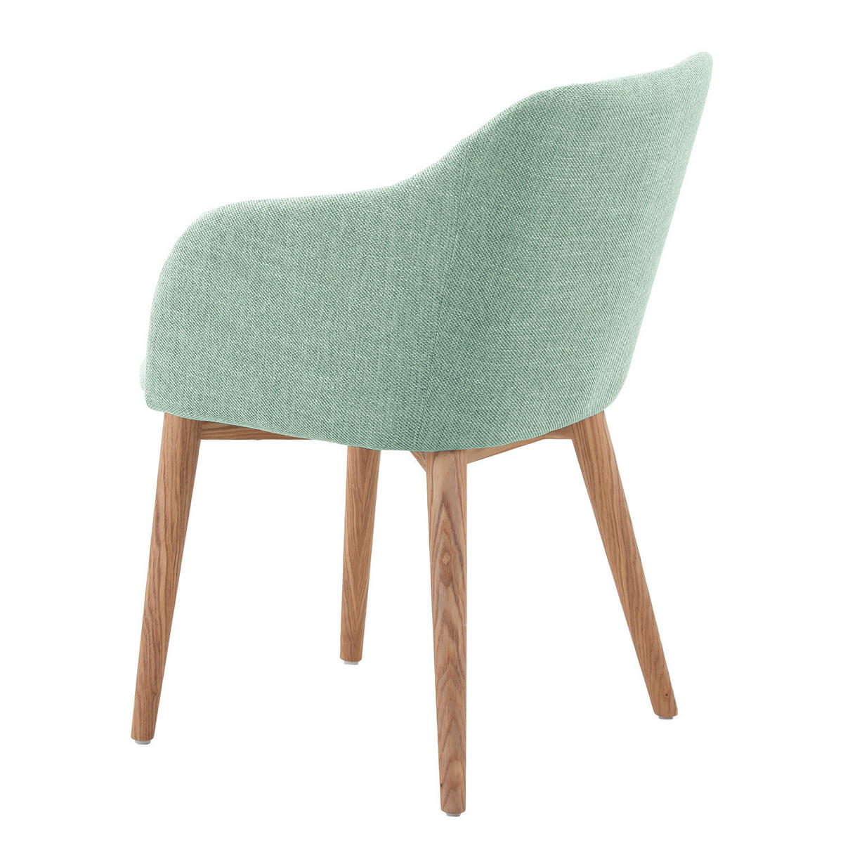 ARMLEHNENSTUHL - Webstoff / Esche massiv - Mintgrün, Textil (54/82/60cm) - home24