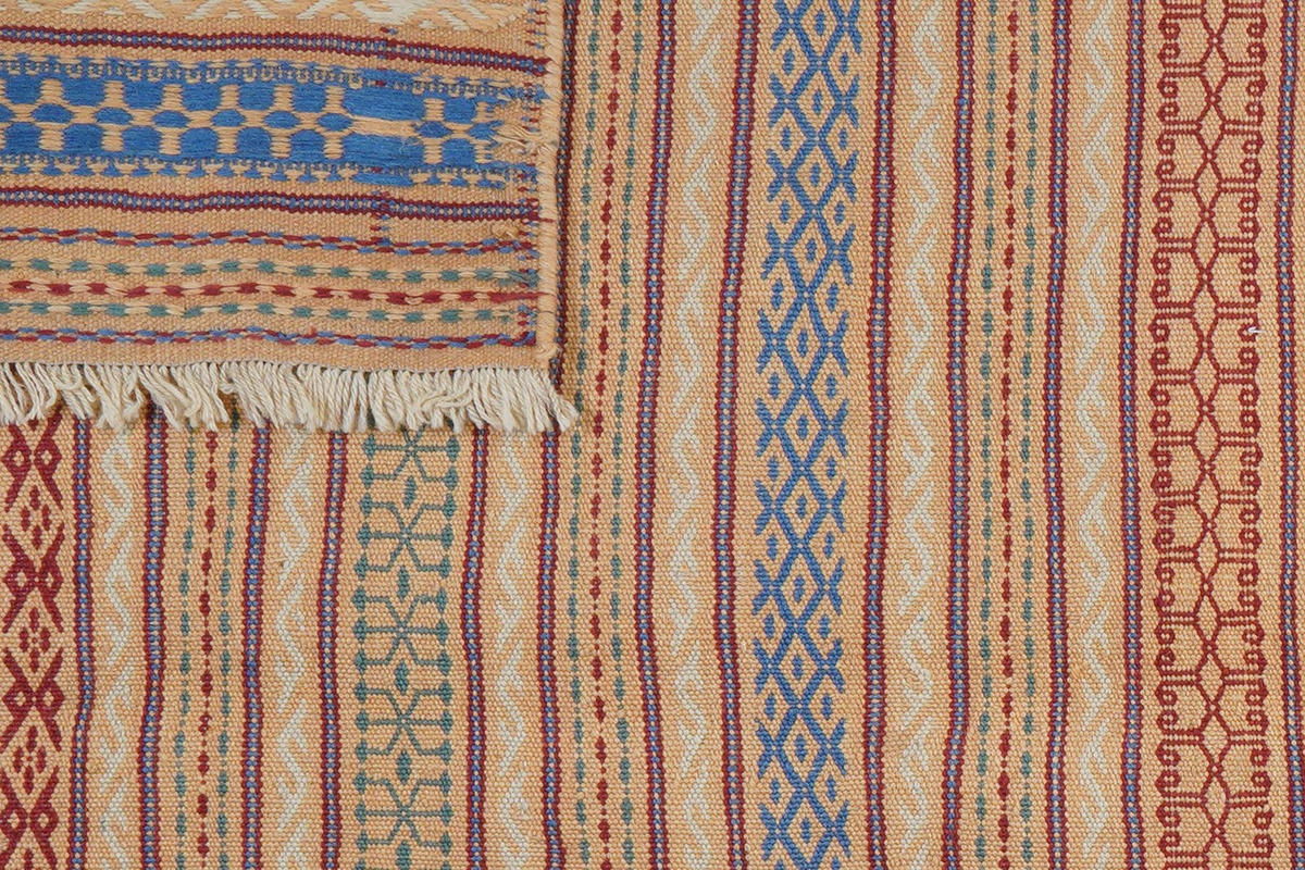 KELIM-TEPPICH handgewebt Kordi Beige 245/171 cm Schurwolle - Beige, Textil (171/245cm) - Looma