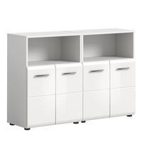 BADKOMBINATION Ice 120x82x30 cm weiß Hochglanz MDF 2tlg. - Weiß, Holz (120/82/30cm)